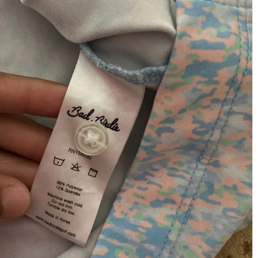 Bad Birdie Abstract Camo Performance Polo Mens XL Blue FW22F2-BBP001-252 Golf